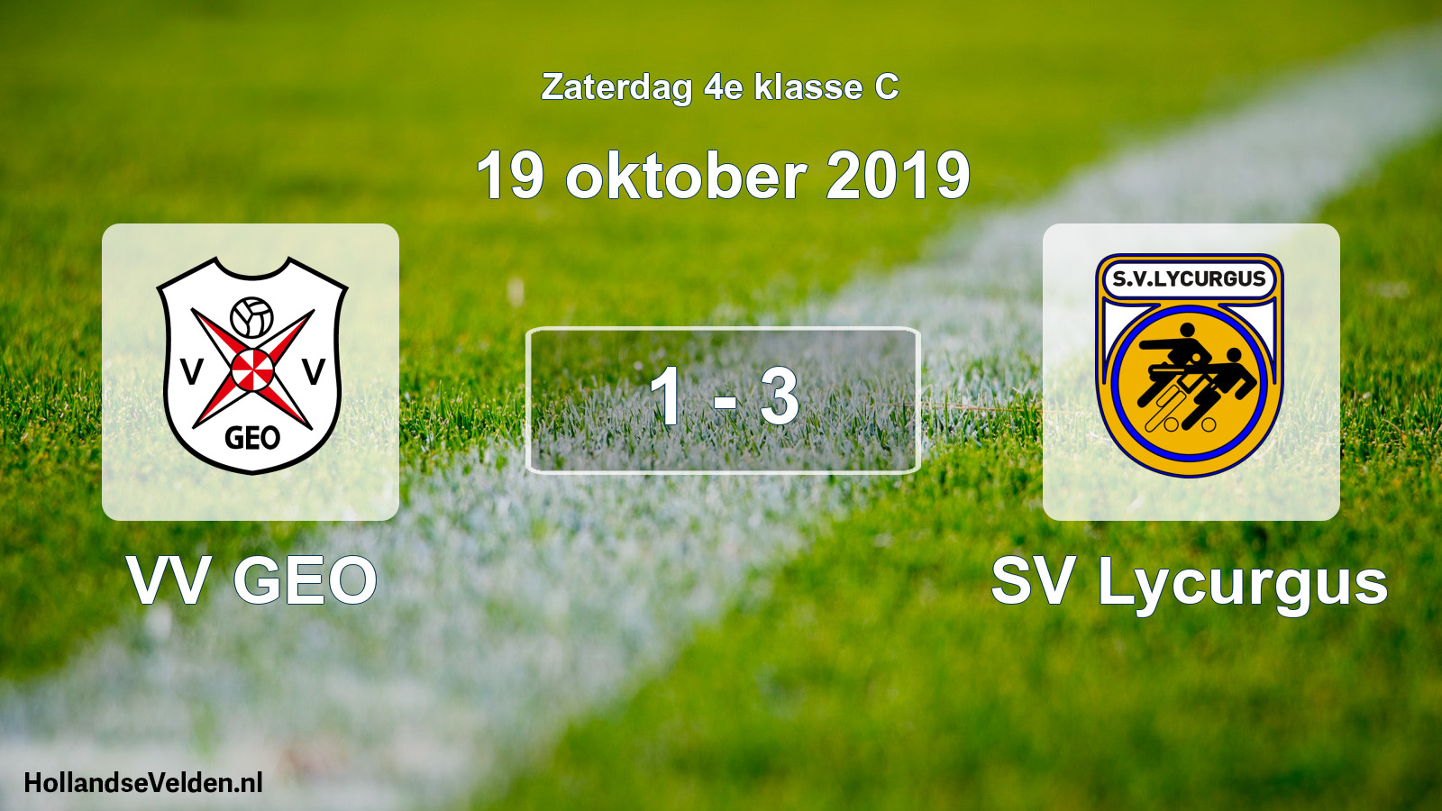 Total number of matches played: VV GEO - SV Lycurgus 1 - 3 (19 October 2019)