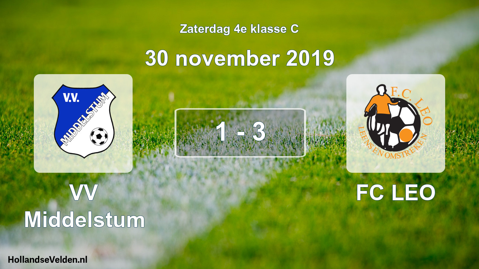 Total number of matches played: VV Middelstum - FC LEO 1 - 3 (30 November 2019)