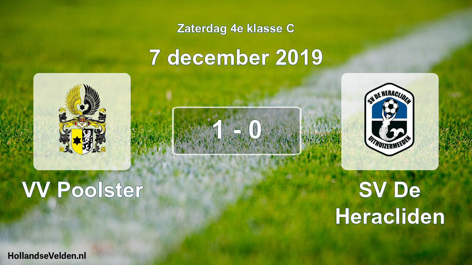 Total number of matches played: VV Poolster - SV De Heracliden 1 - 0 (7 December 2019)