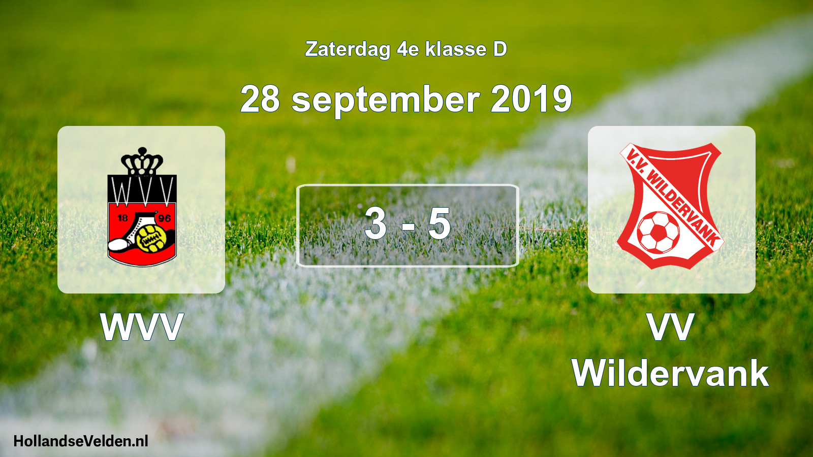 Total number of matches played: WVV - VV Wildervank 3 - 5 (28 September 2019)