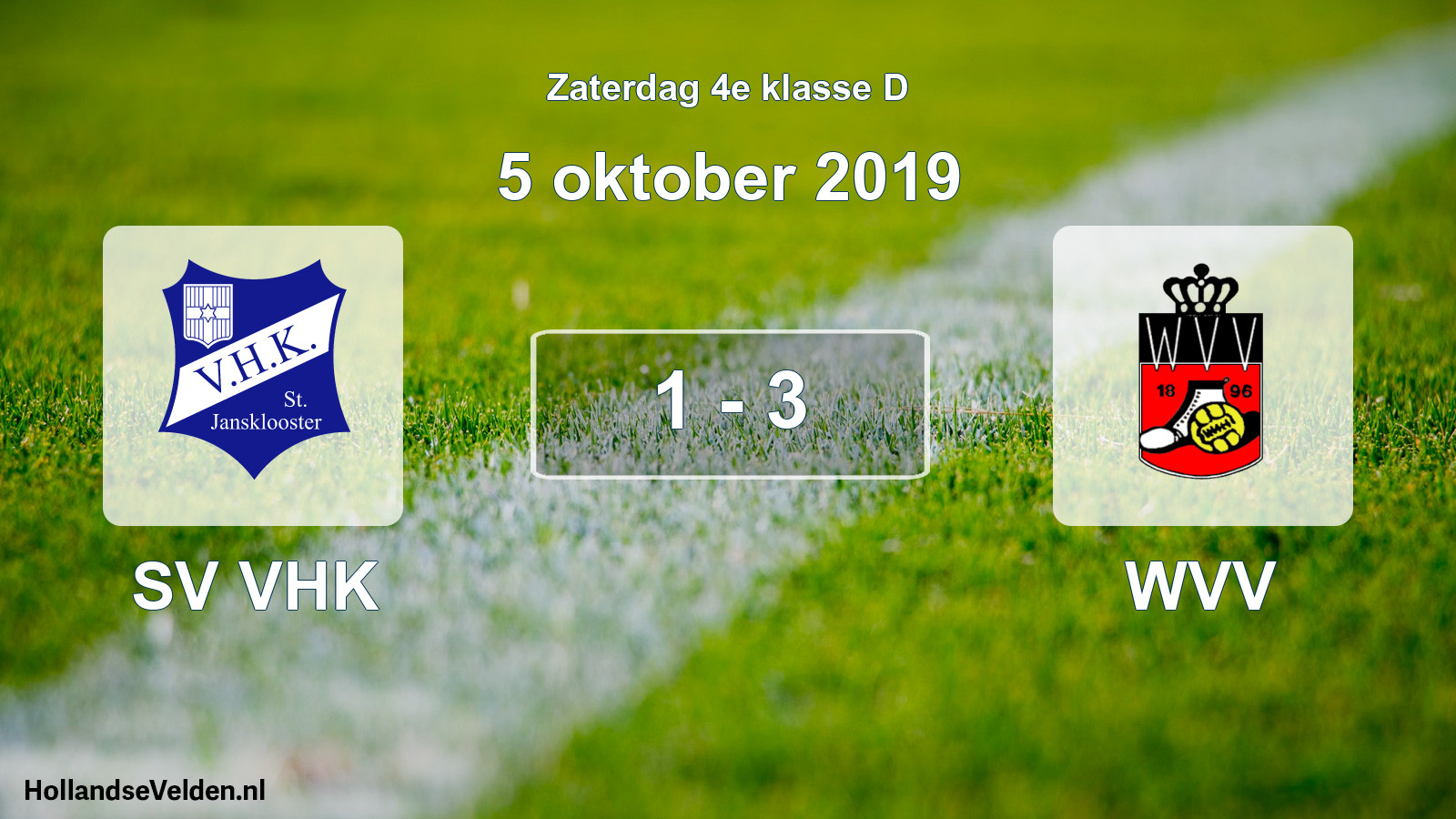 Total number of matches played: SV VHK - WVV 1 - 3 (5 October 2019)