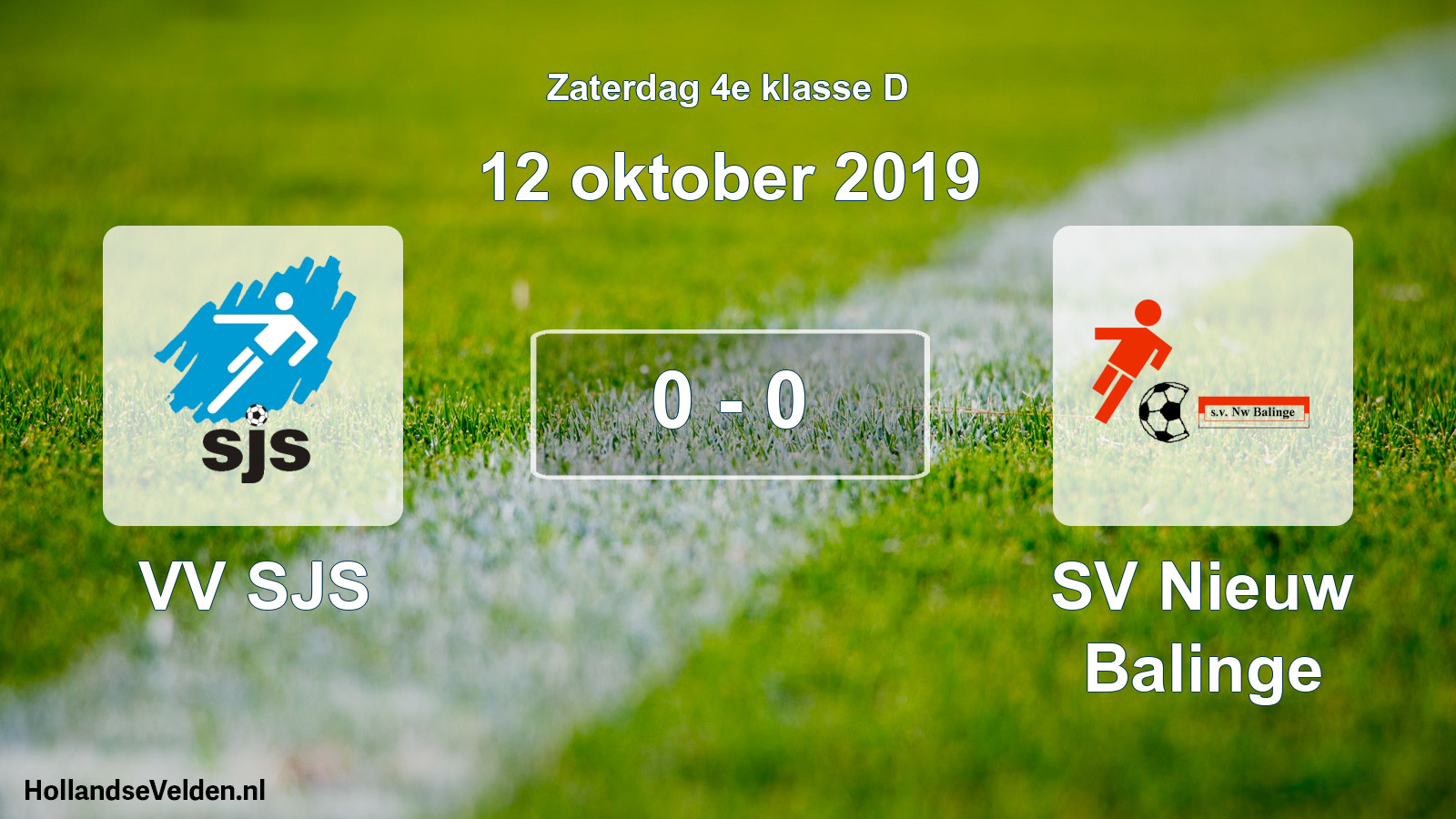 Total number of matches played: VV SJS - SV Nieuw Balinge 0 - 0 (12 October 2019)