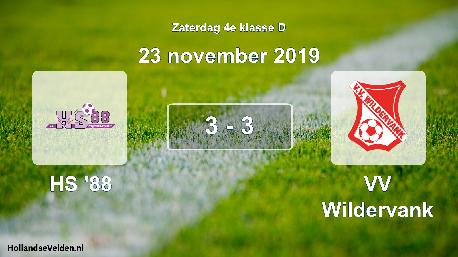 Total number of matches played: HS '88 - VV Wildervank 3 - 3 (23 November 2019)