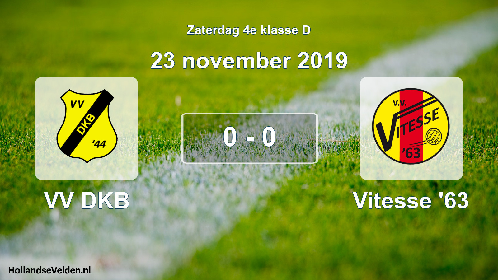 Total number of matches played: VV DKB - Vitesse '63 0 - 0 (23 November 2019)