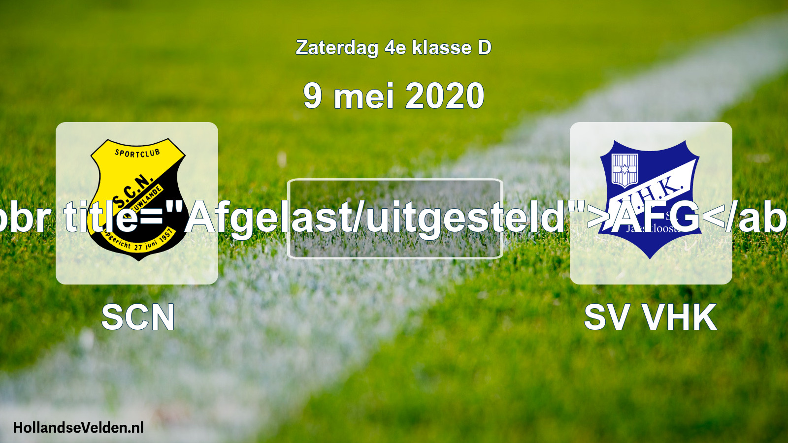 Scheduled Match: SCN - SV VHK (9 May 2020)
