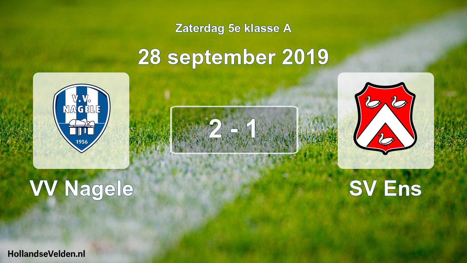 Total number of matches played: VV Nagele - SV Ens 2 - 1 (28 September 2019)