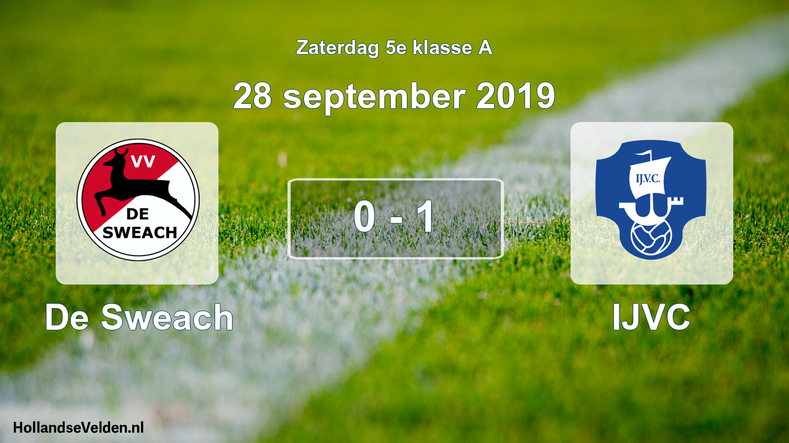 Total number of matches played: De Sweach - IJVC 0 - 1 (28 September 2019)