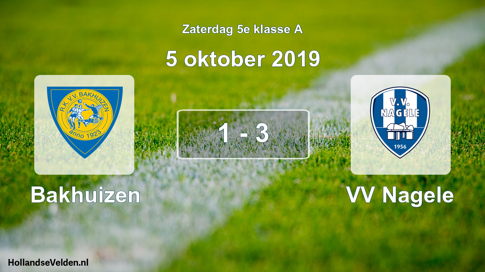 Total number of matches played: Bakhuizen - VV Nagele 1 - 3 (5 October 2019)