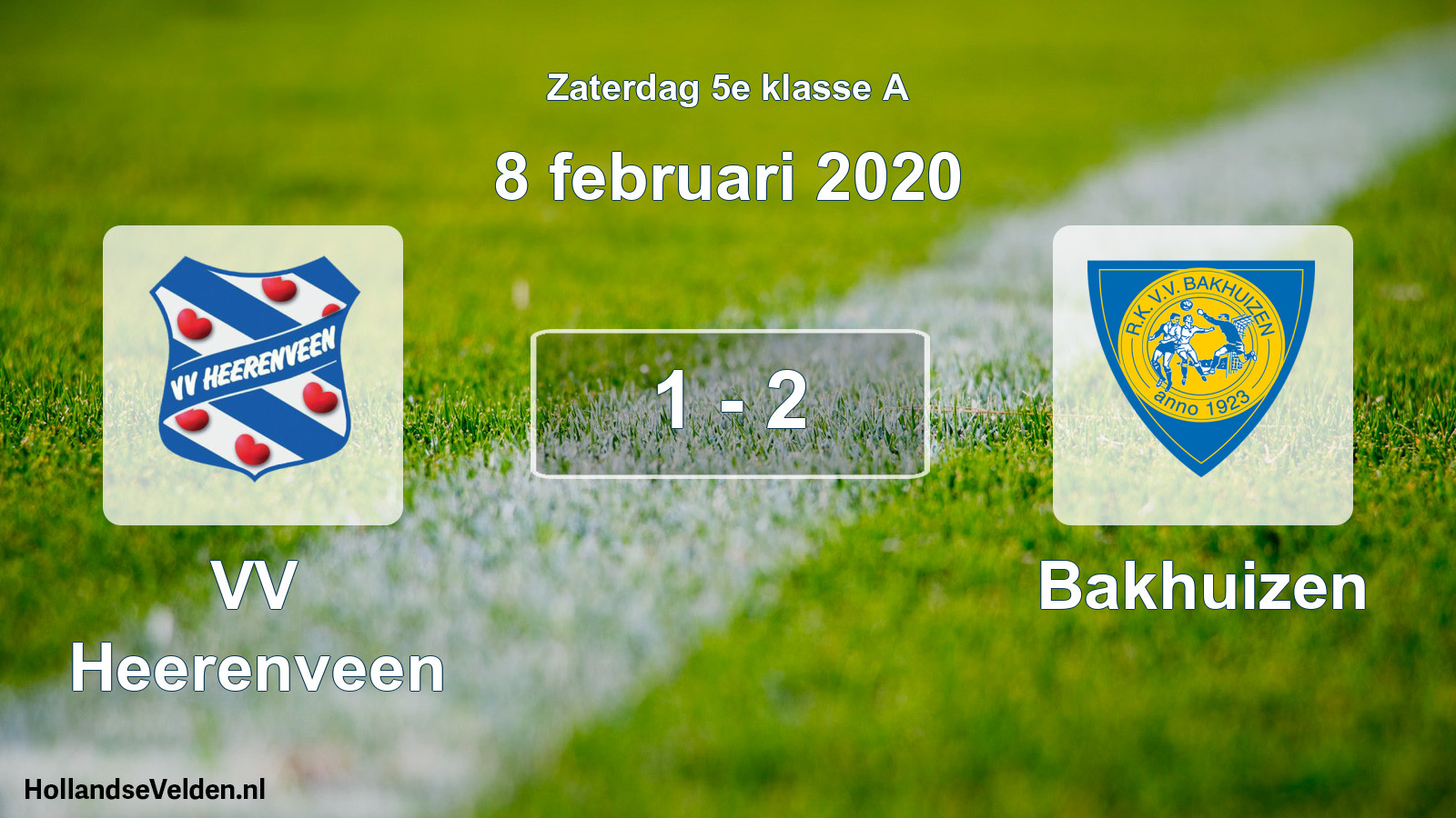 Total number of matches played: VV Heerenveen - Bakhuizen 1 - 2 (8 February 2020)