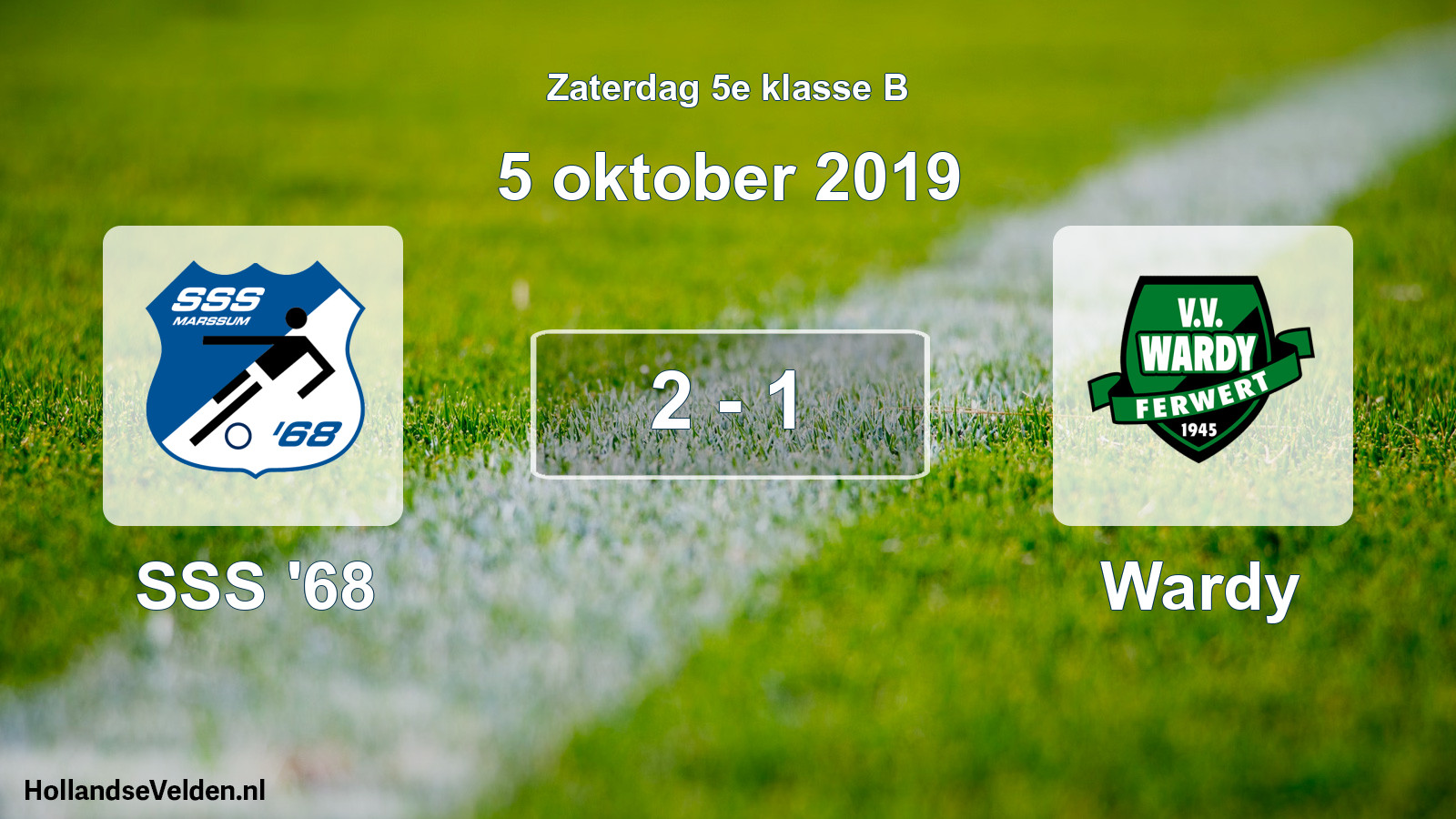 Total number of matches played: SSS '68 - Wardy 2 - 1 (5 October 2019)
