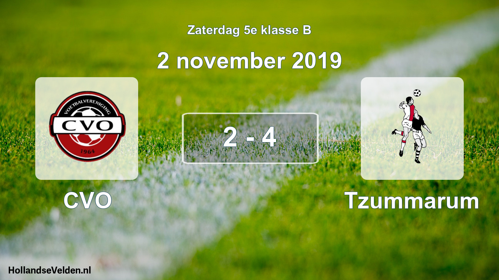 Total number of matches played: CVO - Tzummarum 2 - 4 (2 November 2019)
