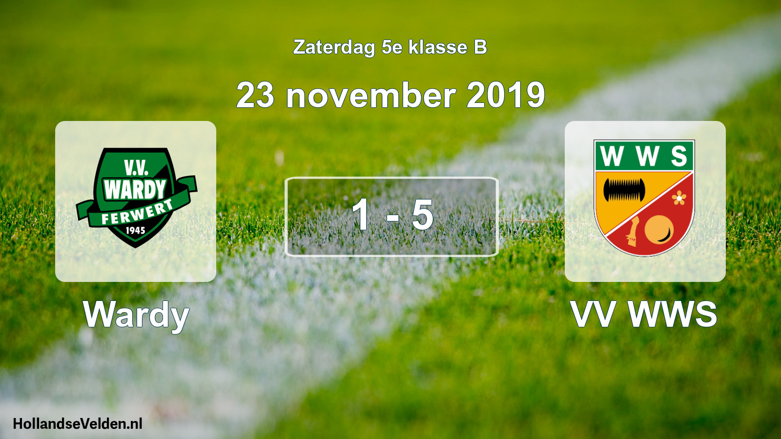 Total number of matches played: Wardy - VV WWS 1 - 5 (23 November 2019)