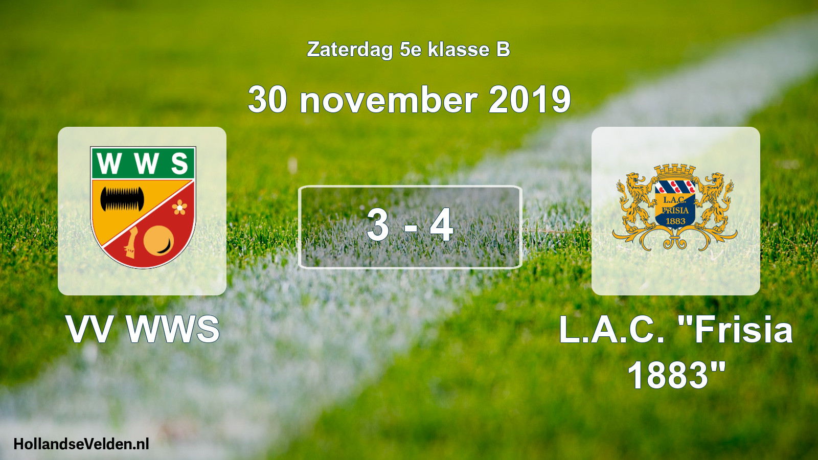Total number of matches played: VV WWS - L.A.C. 