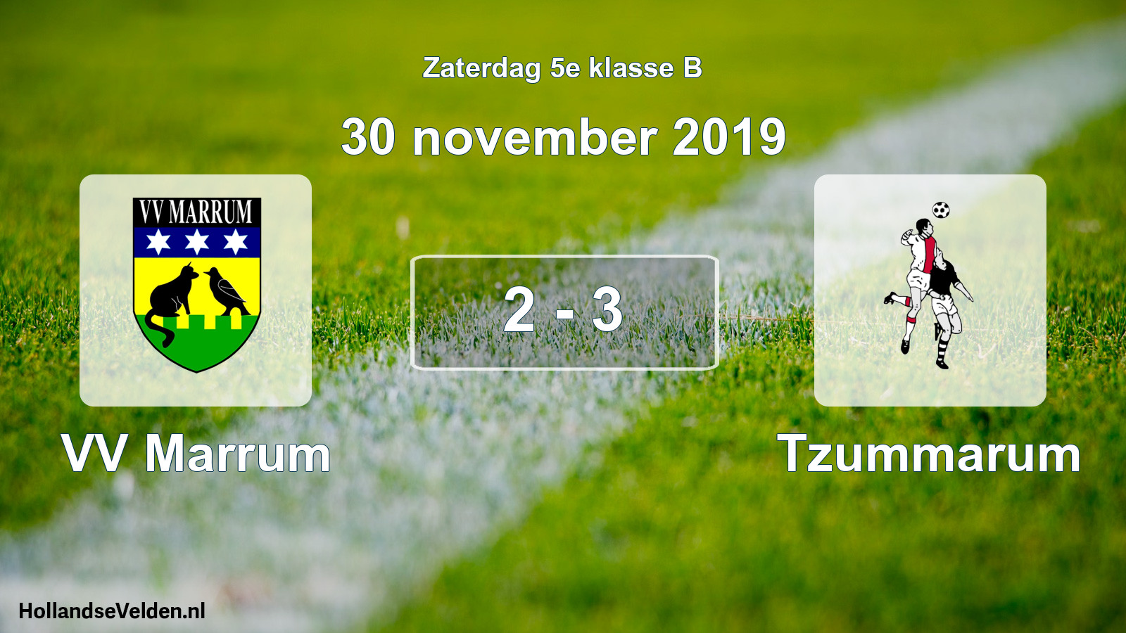 Total number of matches played: VV Marrum - Tzummarum 2 - 3 (30 November 2019)