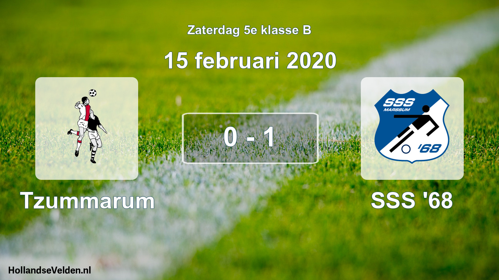 Total number of matches played: Tzummarum - SSS '68 0 - 1 (15 February 2020)