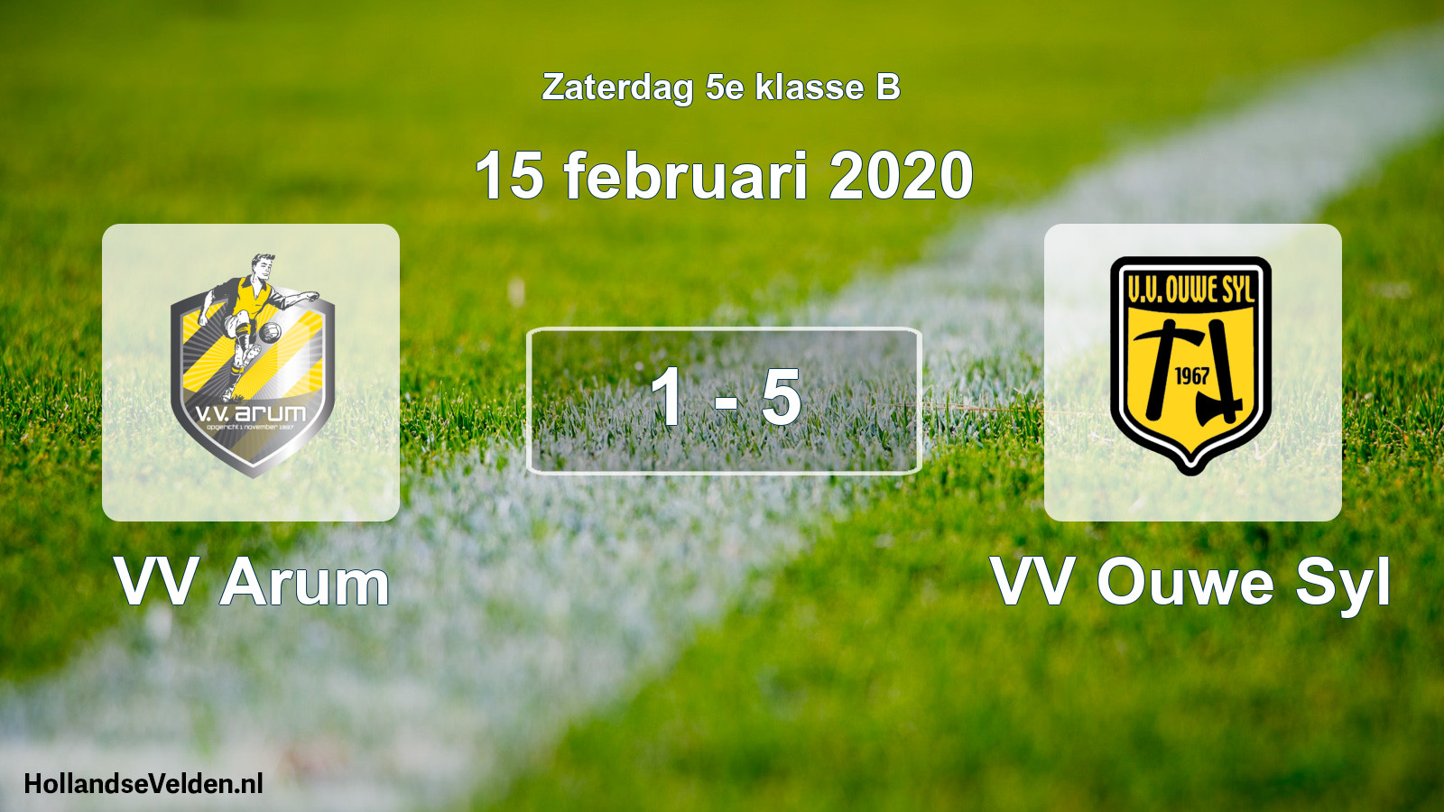 Total number of matches played: VV Arum - VV Ouwe Syl 1 - 5 (15 February 2020)