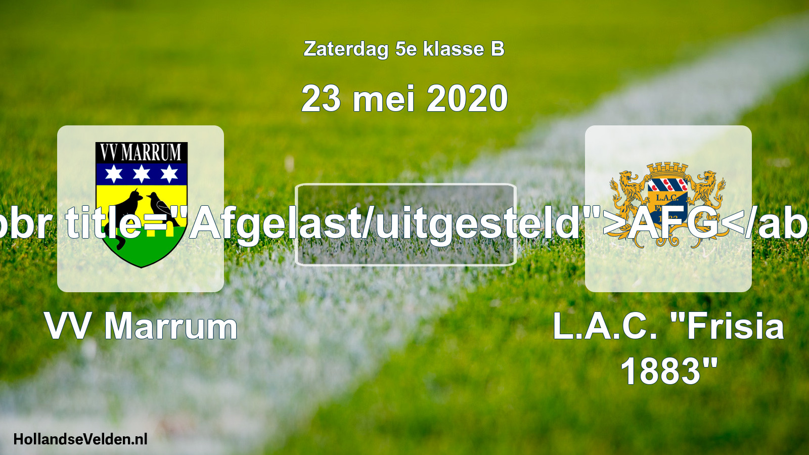 Scheduled Match: VV Marrum - L.A.C. 