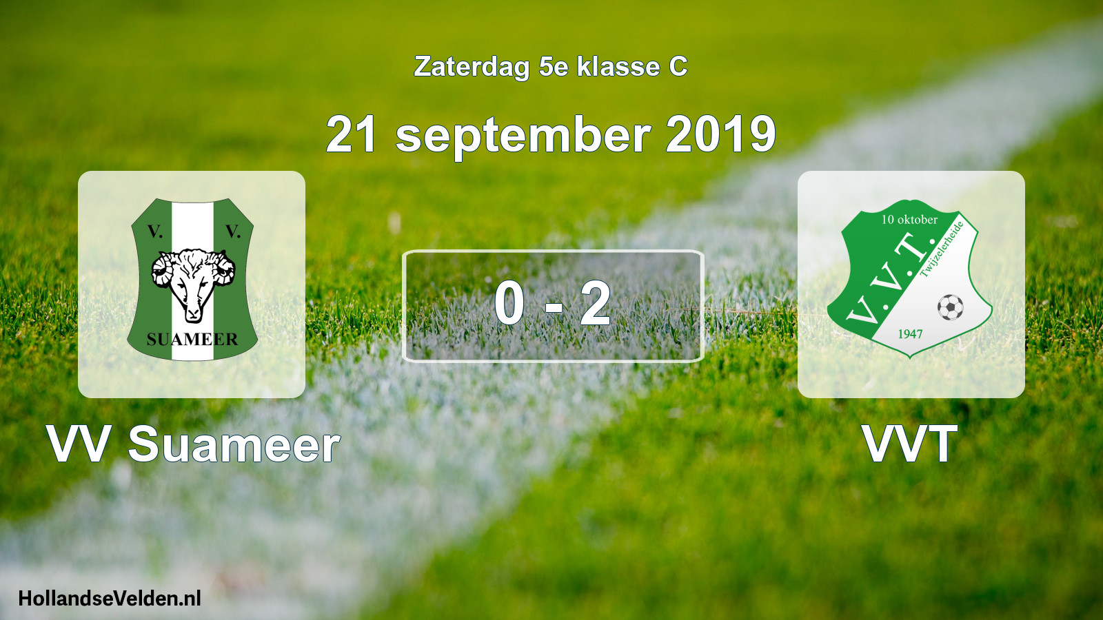 Total number of matches played: VV Suameer - VVT 0 - 2 (21 September 2019)