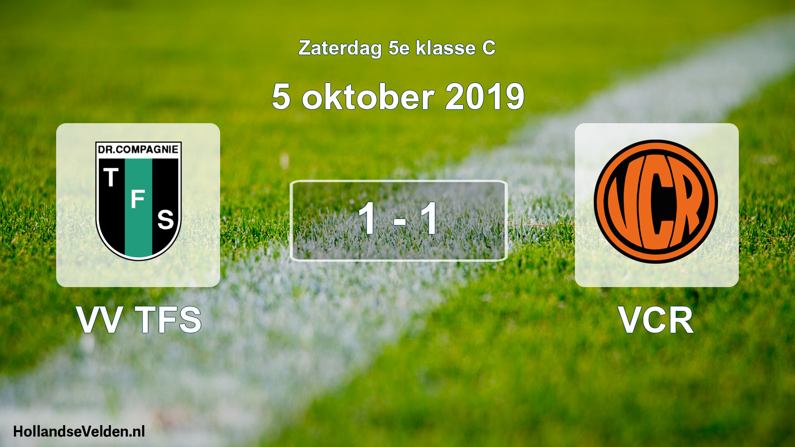 Total number of matches played: VV TFS - VCR 1 - 1 (5 October 2019)