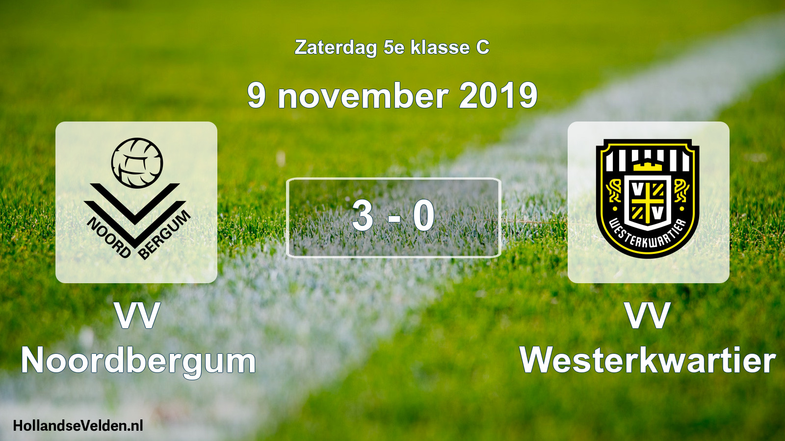 Total number of matches played: VV Noordbergum - VV Westerkwartier 3 - 0 (9 November 2019)
