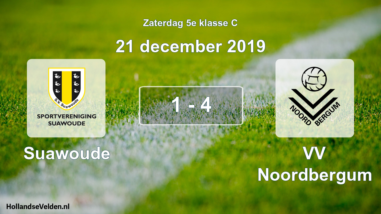 Total number of matches played: Suawoude - VV Noordbergum 1 - 4 (21 December 2019)