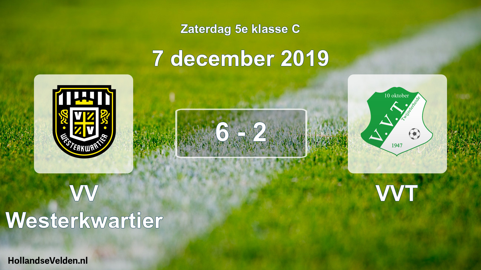 Total number of matches played: VV Westerkwartier - VVT 6 - 2 (7 December 2019)