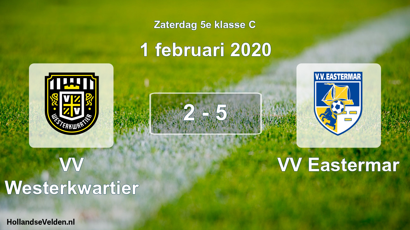 Total number of matches played: VV Westerkwartier - VV Eastermar 2 - 5 (1 February 2020)