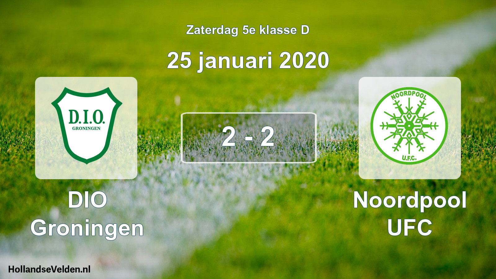 Total number of matches played: DIO Groningen - Noordpool UFC 2 - 2 (25 January 2020)