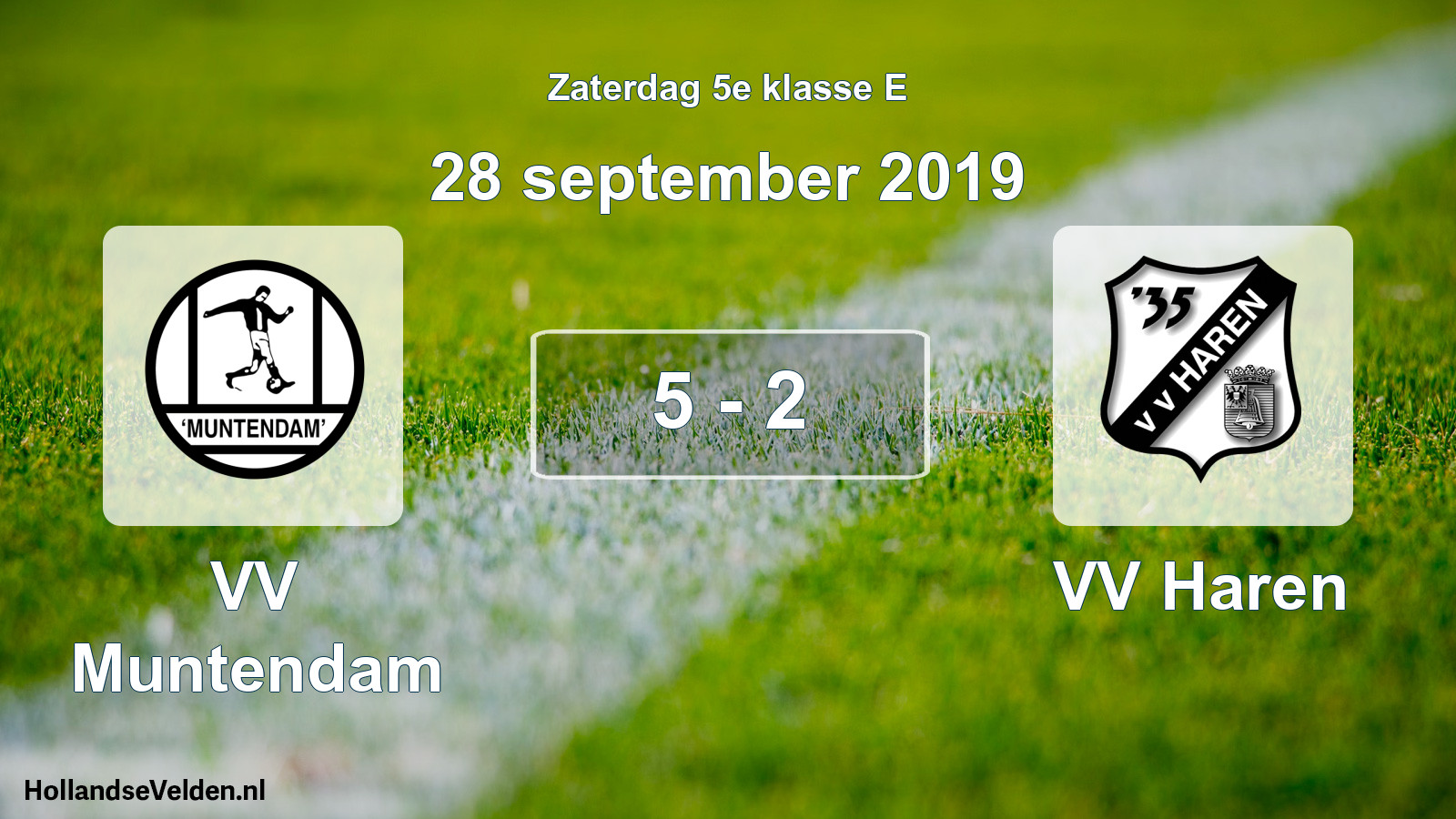 Total number of matches played: VV Muntendam - VV Haren 5 - 2 (28 September 2019)