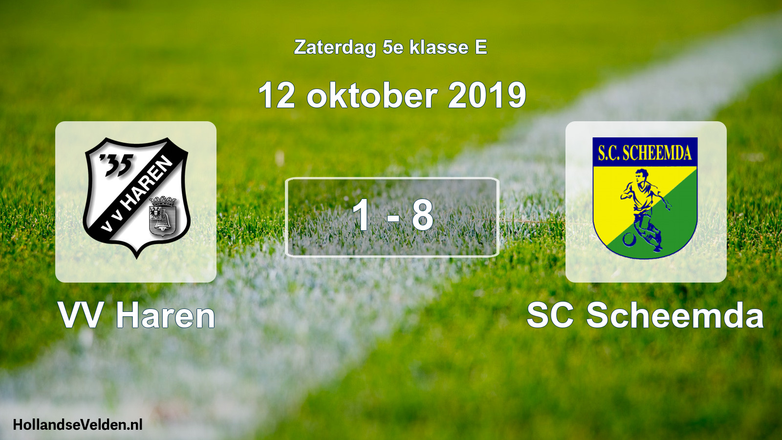 Total number of matches played: VV Haren - SC Scheemda 1 - 8 (12 October 2019)