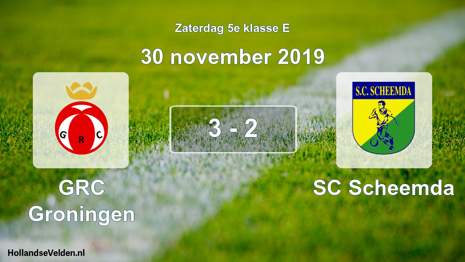 Total number of matches played: GRC Groningen - SC Scheemda 3 - 2 (30 November 2019)