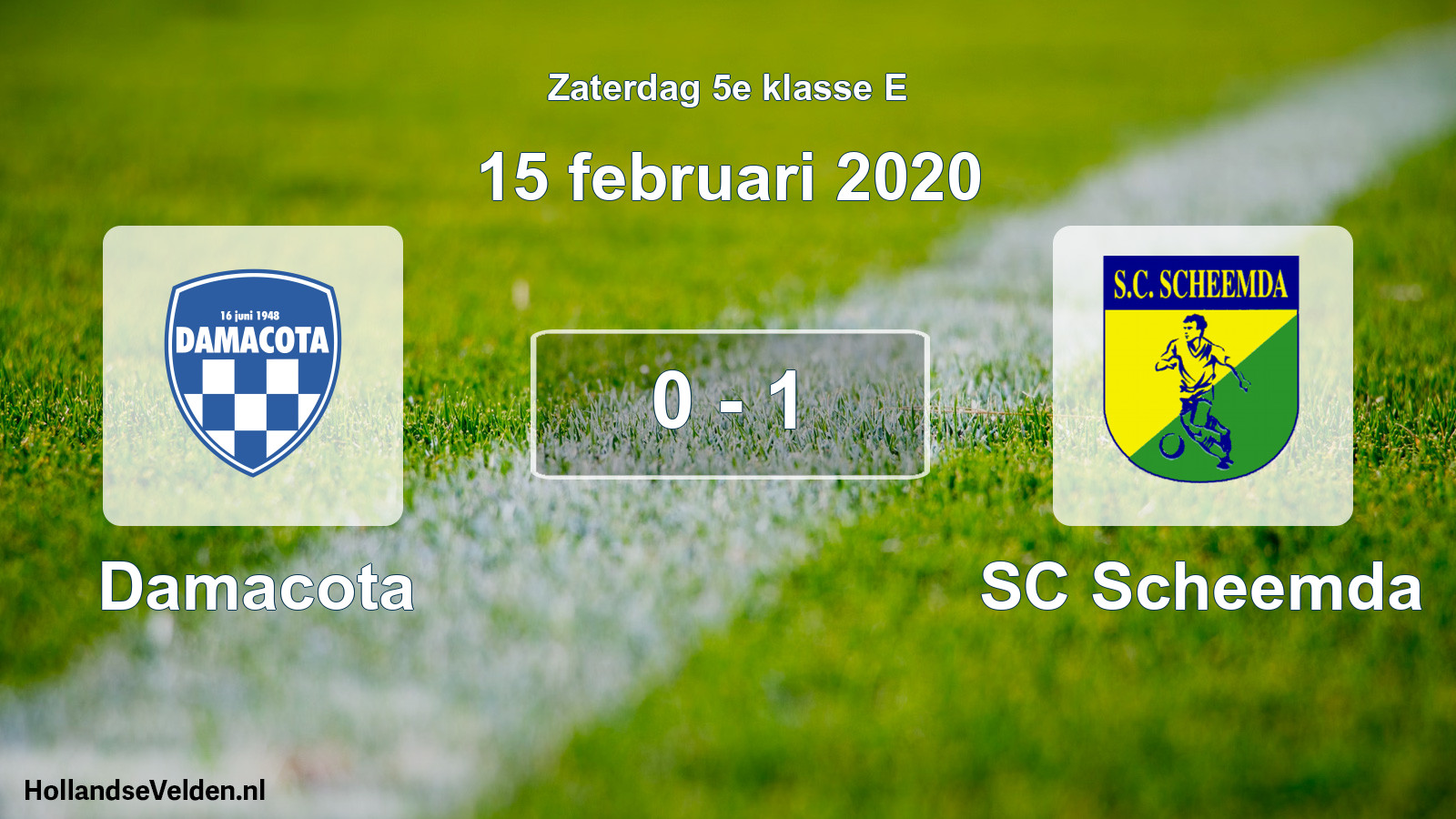 Total number of matches played: Damacota - SC Scheemda 0 - 1 (15 February 2020)