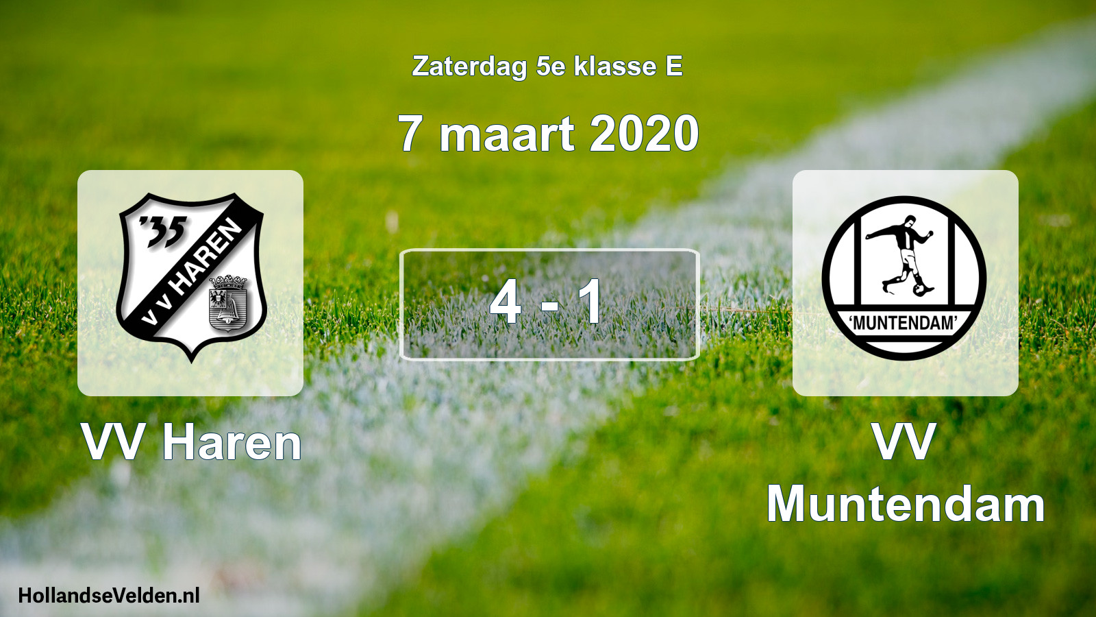 Total number of matches played: VV Haren - VV Muntendam 4 - 1 (7 March 2020)