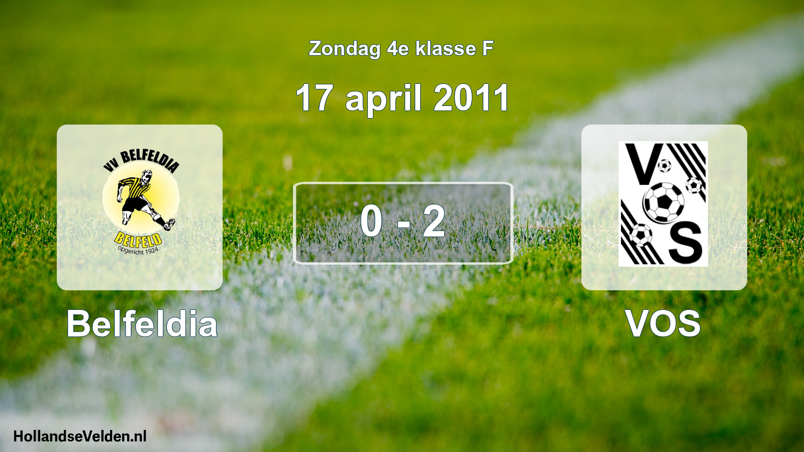 Total number of matches played: Belfeldia - VOS 0 - 2 (17 April 2011)