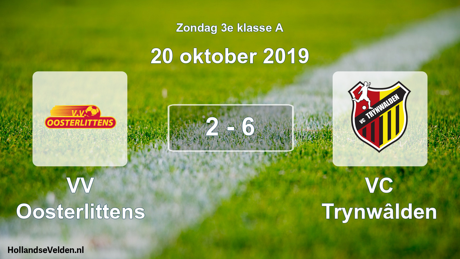 Total number of matches played: VV Oosterlittens - VC Trynwâlden 2 - 6 (20 October 2019)