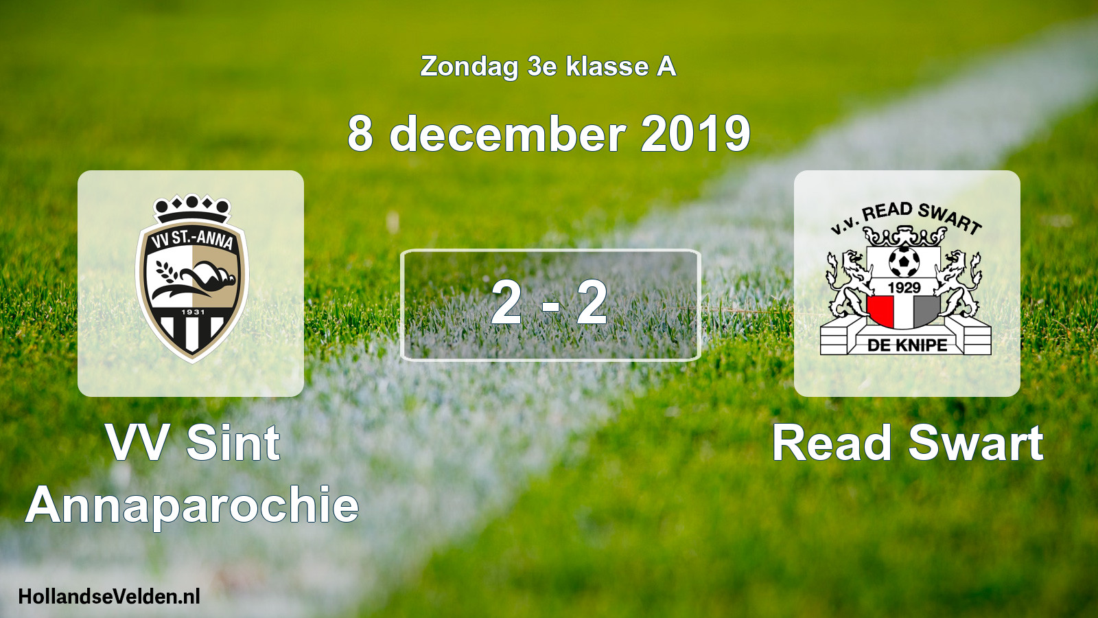 Total number of matches played: VV Sint Annaparochie - Read Swart 2 - 2 (8 December 2019)
