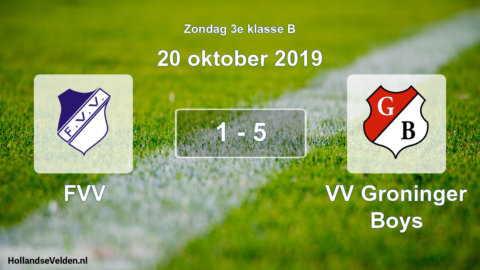 Total number of matches played: FVV - VV Groninger Boys 1 - 5 (20 October 2019)