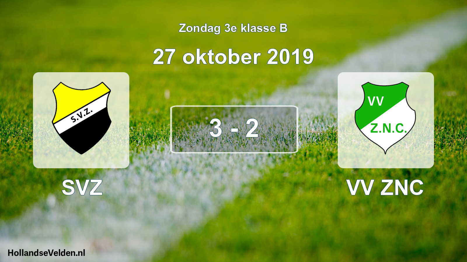 Total number of matches played: SVZ - VV ZNC 3 - 2 (27 October 2019)