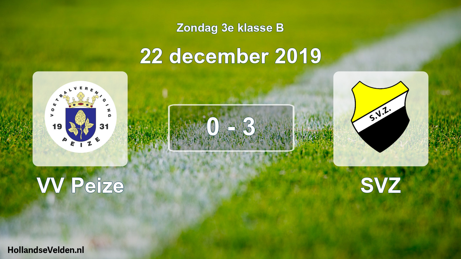 Total number of matches played: VV Peize - SVZ 0 - 3 (22 December 2019)