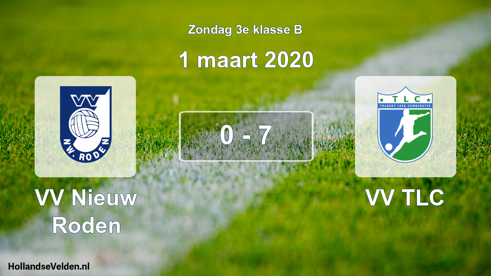 Total number of matches played: VV Nieuw Roden - VV TLC 0 - 7 (1 March 2020)