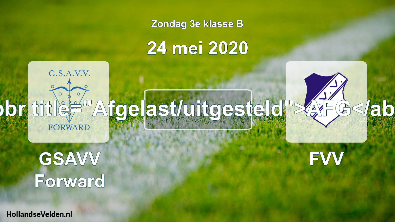 Scheduled Match: GSAVV Forward - FVV (24 May 2020)