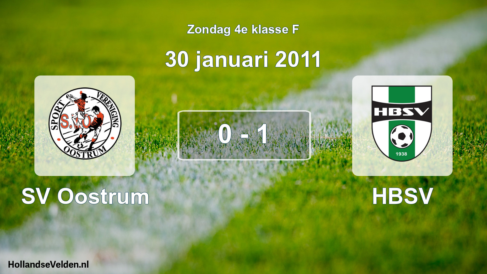 Total number of matches played: SV Oostrum - HBSV 0 - 1 (30 January 2011)