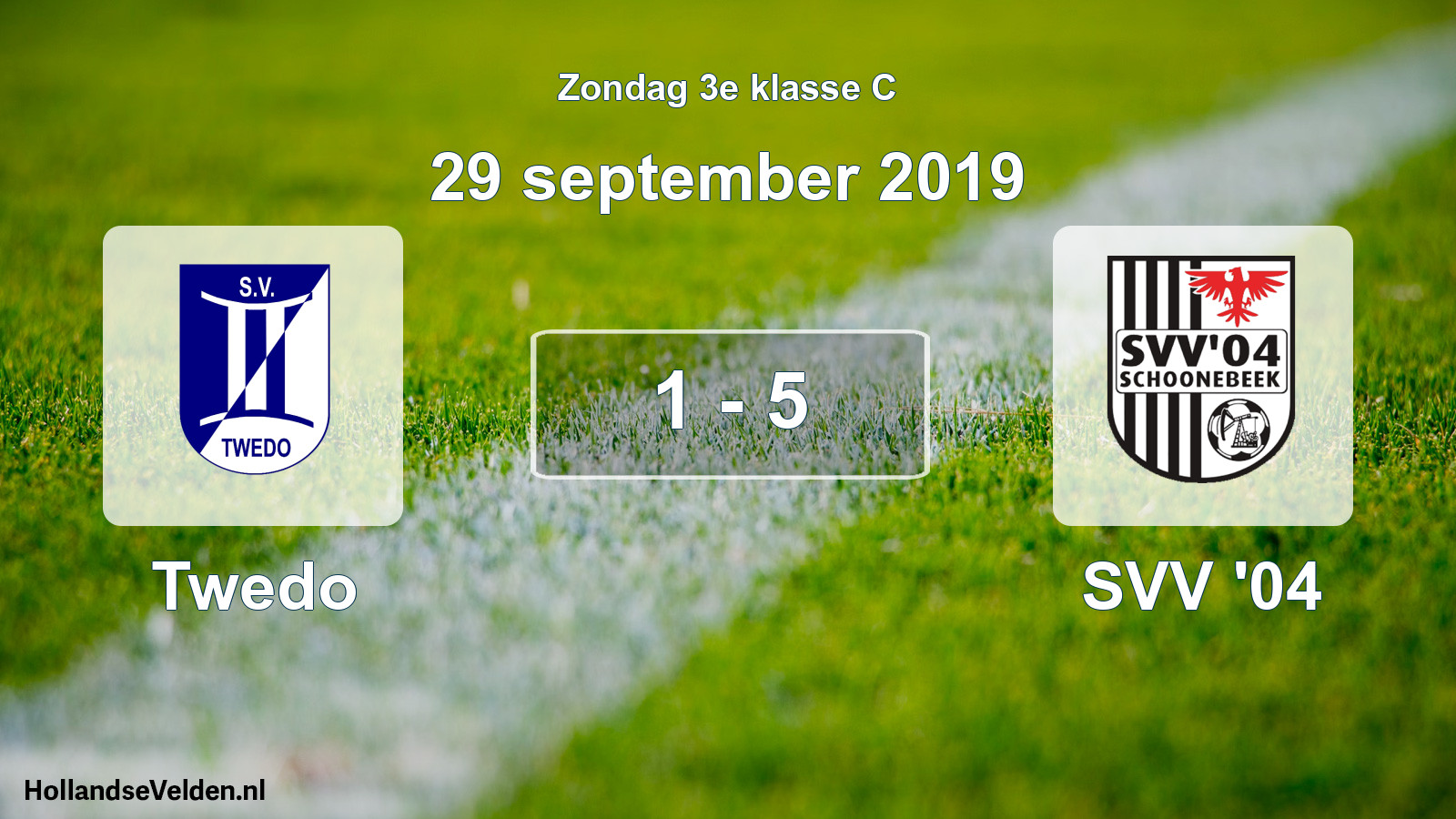 Total number of matches played: Twedo - SVV '04 1 - 5 (29 September 2019)