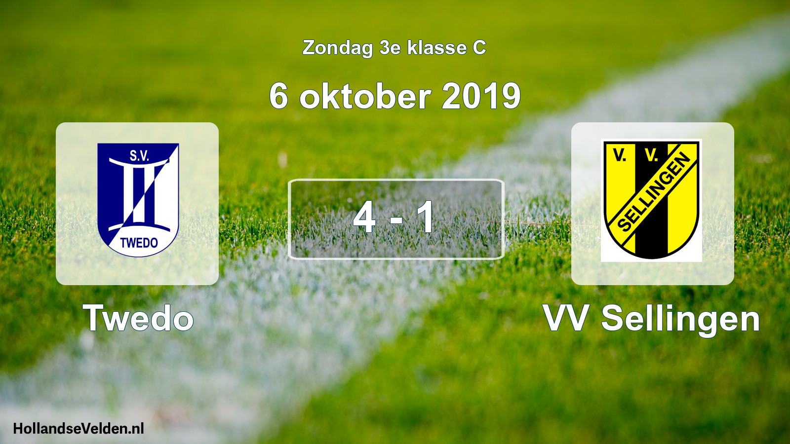 Total number of matches played: Twedo - VV Sellingen 4 - 1 (6 October 2019)