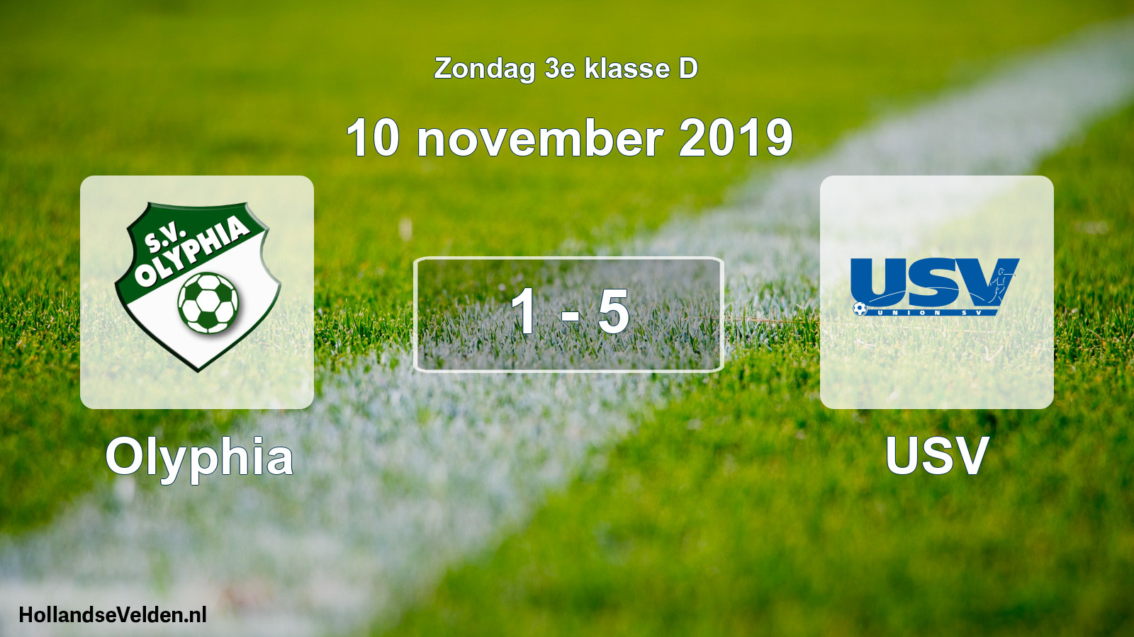 Total number of matches played: Olyphia - USV 1 - 5 (10 November 2019)