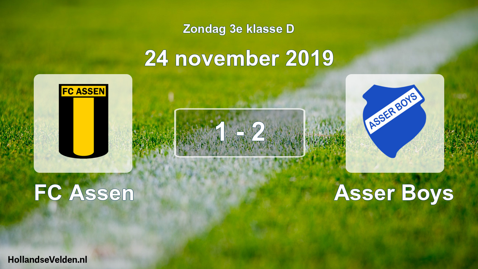 Total number of matches played: FC Assen - Asser Boys 1 - 2 (24 November 2019)