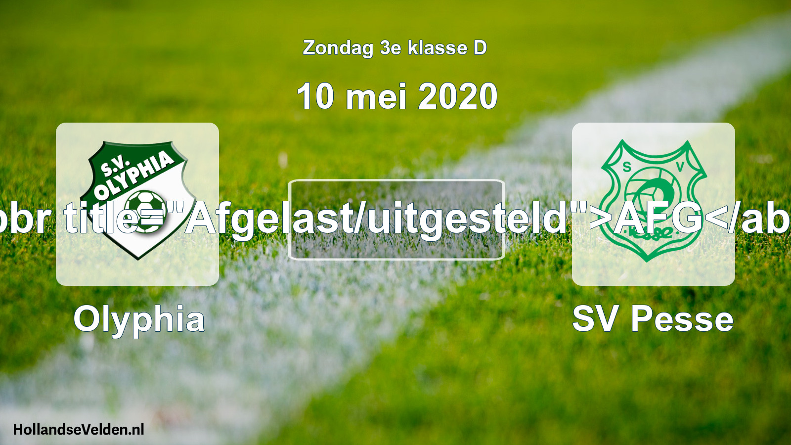 Scheduled Match: Olyphia - SV Pesse (10 May 2020)