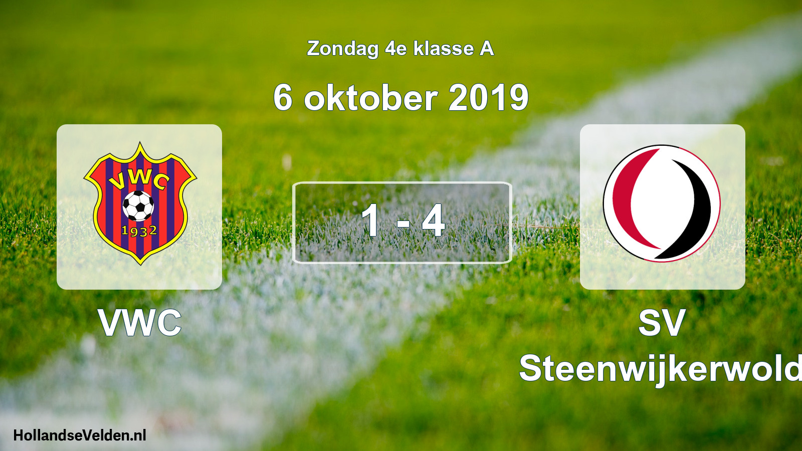 Total number of matches played: VWC - SV Steenwijkerwold 1 - 4 (6 October 2019)