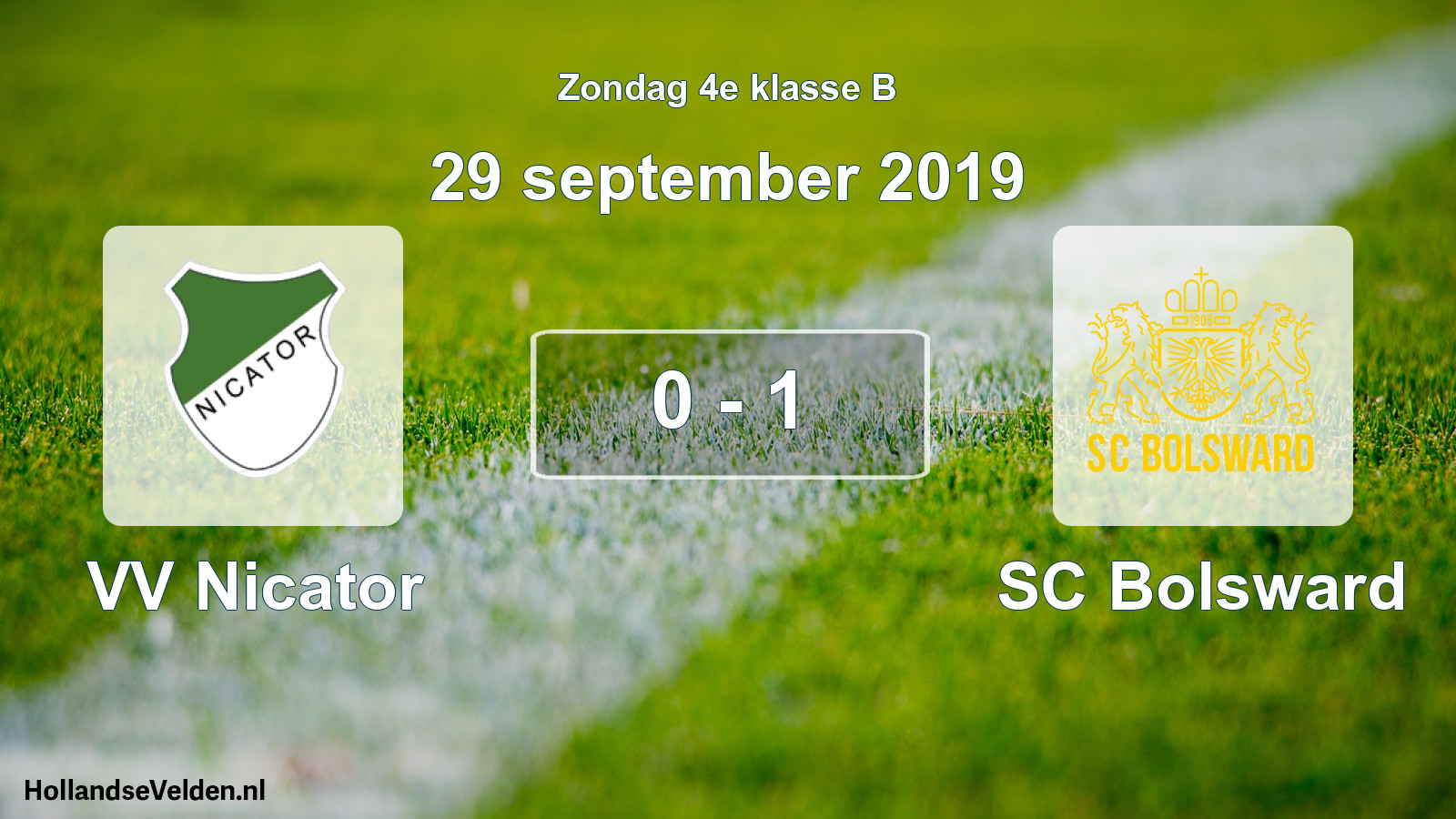 Total number of matches played: VV Nicator - SC Bolsward 0 - 1 (29 September 2019)