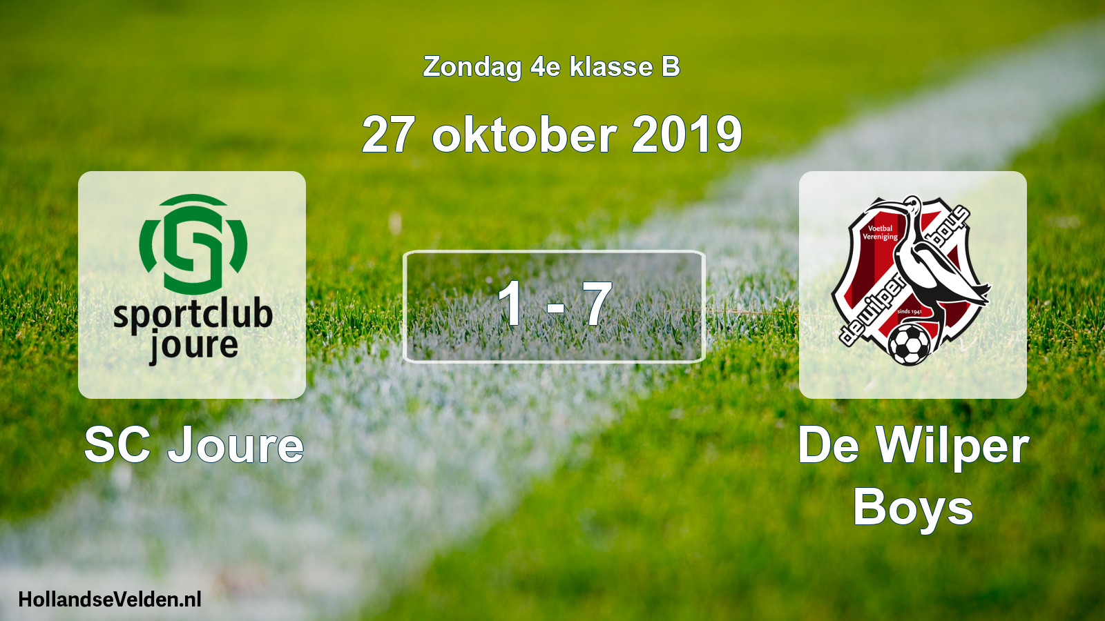 Total number of matches played: SC Joure - De Wilper Boys 1 - 7 (27 October 2019)